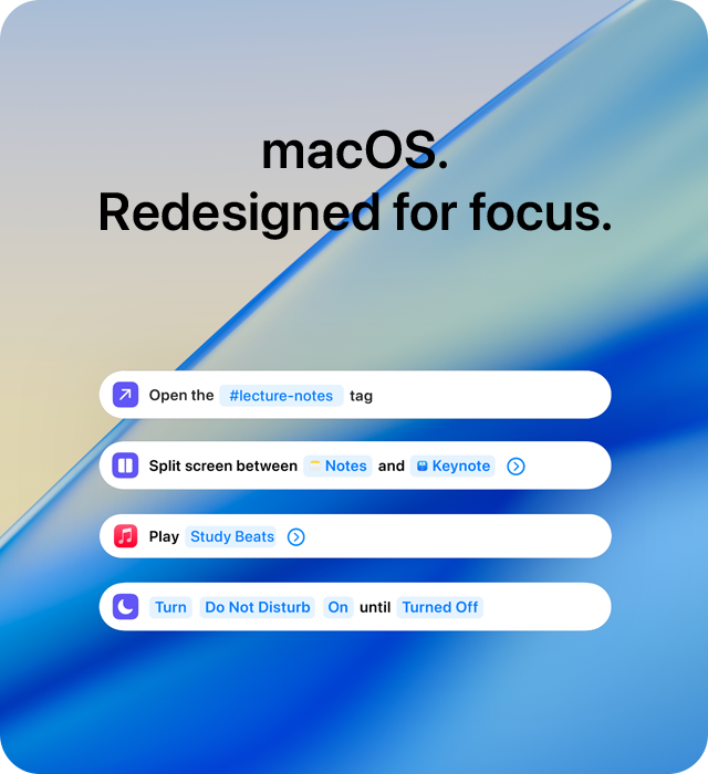 MacOS. Reimagined with Liquid Glass.