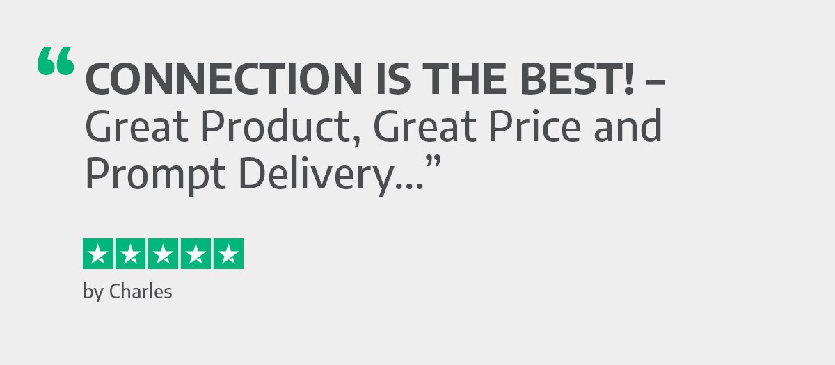 Great product, great price, and prompt delivery. - Charles