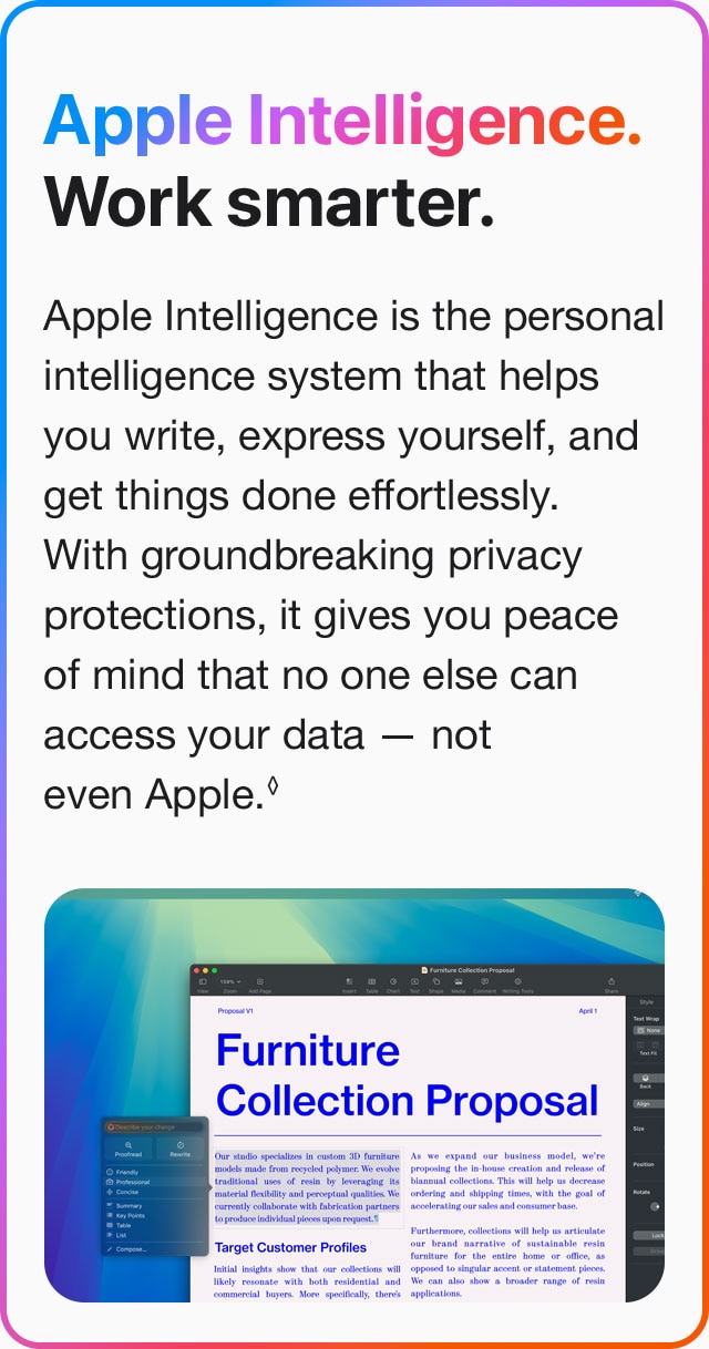 Apple Intelligence. Work smarter.