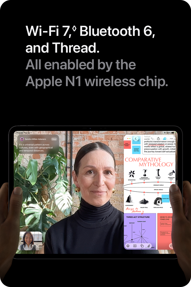 Wi-Fi 7◊ , Bluetooth 6, and Thread.